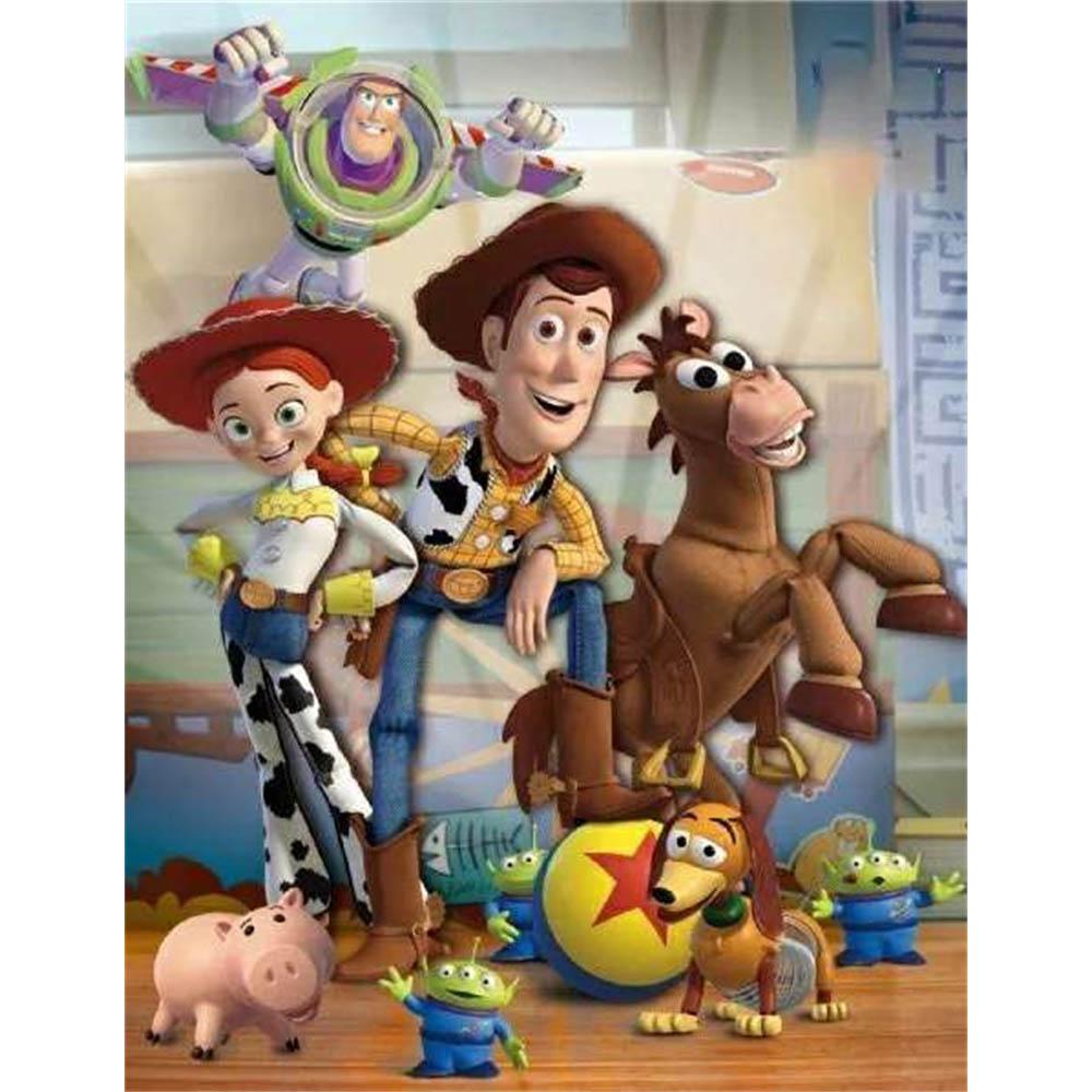 Toy Story Disney Cartoon Puzzle Cross Printed Square Pattern Mosaic Diamond Painting Art Stitch 5d Children Girl Big Size Large