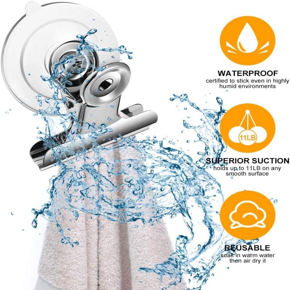 4Pcs Detachable Suction Cup Clip Transparent Suction Cup Clamp Windshield Ticket Clip Window