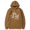 Autumn Winter YES I'MCOLD Letter Logo Print Saint Hoodie Hooded Men Women Couple Casual Gray Black Oversized Pullovers