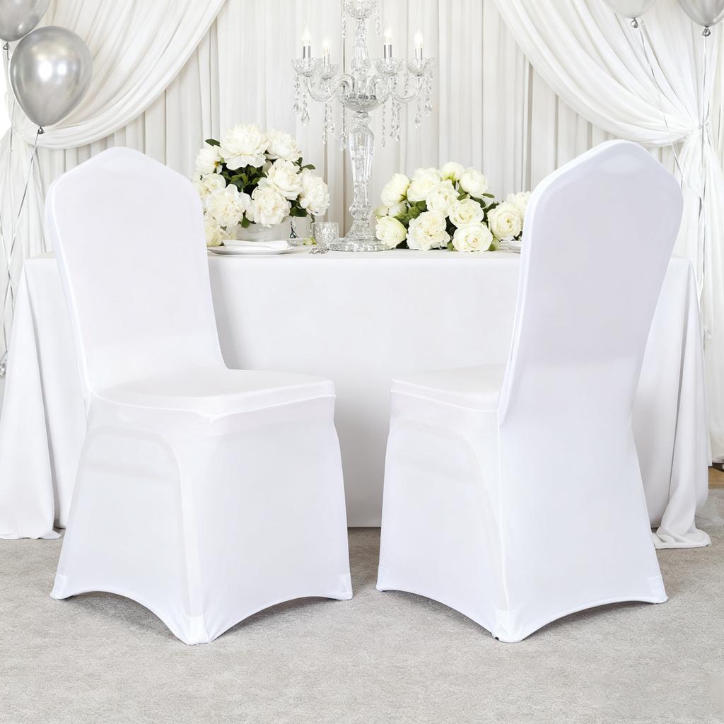 10 Pack Spandex Chair Covers - Stretch Polyester Chair Covers For Weddings, Banquets, Parties And Dining Chairs - Graphic Design, Universal