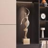 Abstract Art Figure Sculpture Entrance Large Decoration Resin Electroplating Dance Figure Sculpture Niche Home Decoration