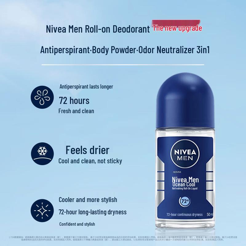 NIVEA Men's Ocean Cool Antiperspirant Roll-On