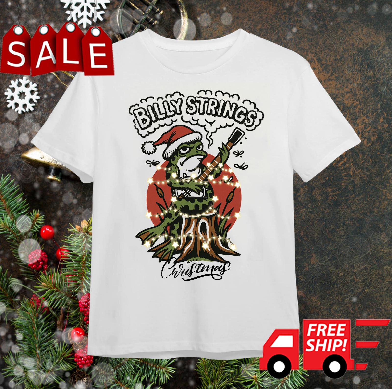 NEW Billy Strings Merry Christmas White T-shirt Cotton Unisex Tee S-5Xl TU270 S