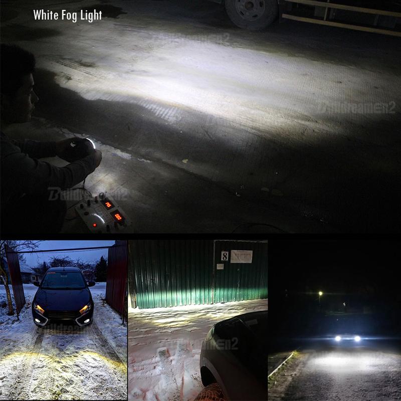 2 X Car Front LED Fog Light Accessories 30W H11 Lens Fog Lamp For Peugeot 308 2013 2014 2015 2016 2017 2018