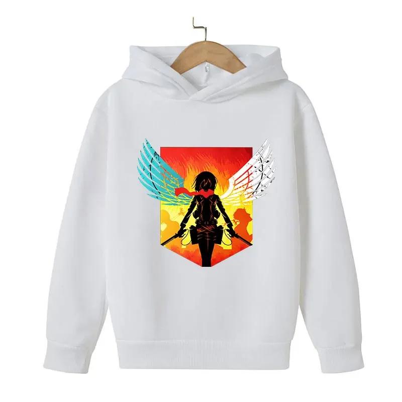 Attack Titan Print Boys and Girls Spring and Autumn Hooded Sweatshirt