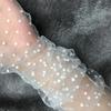 Women Sexy Lace Black Gloves Gauze Wavy Dot Mittens Fashion Sunscreen Breathable Bridal Wedding Etiquette Long Fishnet Gloves