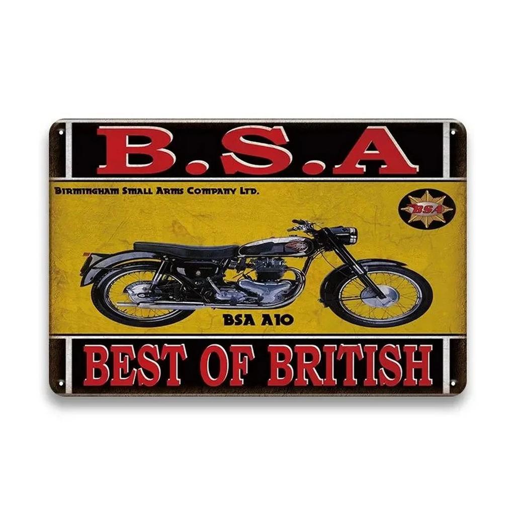 Metal Tin Signs Plaque Cool Motorcycle Wall Decoration Vintage Iron Painting Art Posters for Man Cave Home Cafe Garage Club Bar