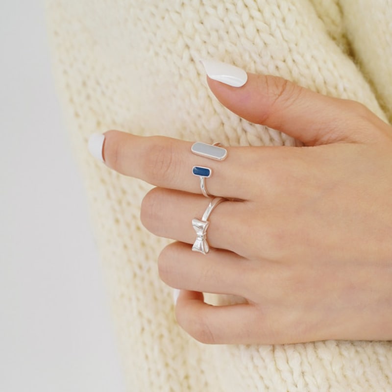 LAYERMOOD silver ribbon R