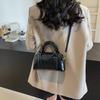 New bags 25 fashionable textured women's bags trendy shoulder bags simple casual oblique span bags