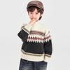 Kids' Retro Fair Isle Color-Block Sweater