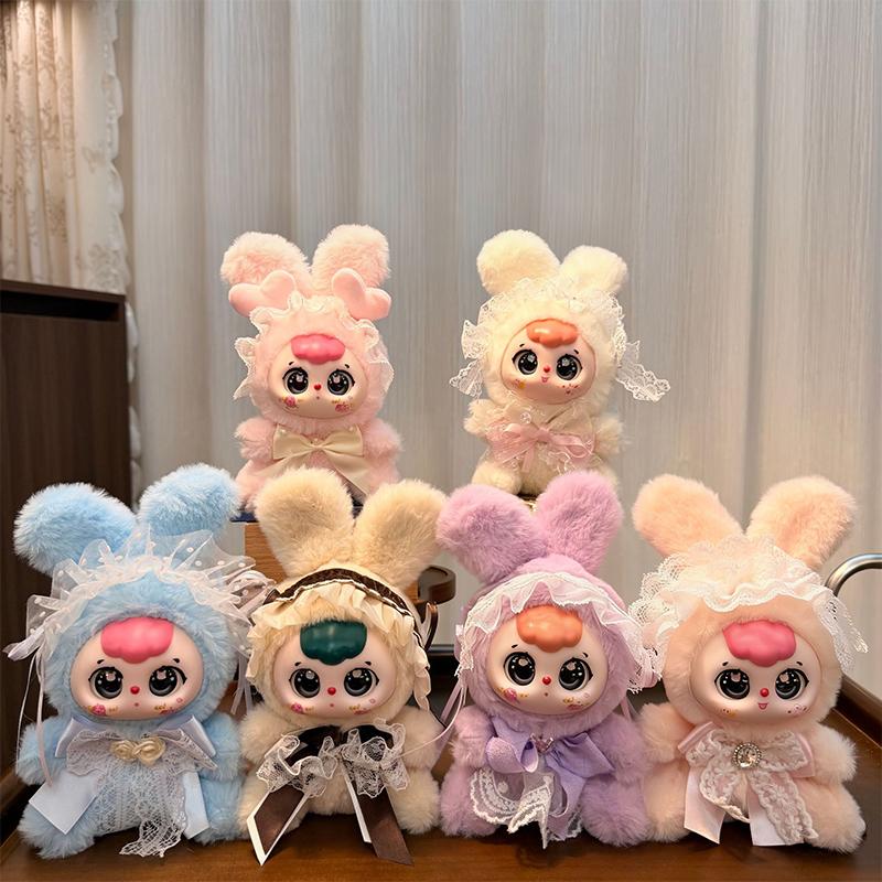 Cute Plush Little Rabbit Treasure Vinyl Doll Pendant Keychain Backpack Hangings Ornaments Gifts