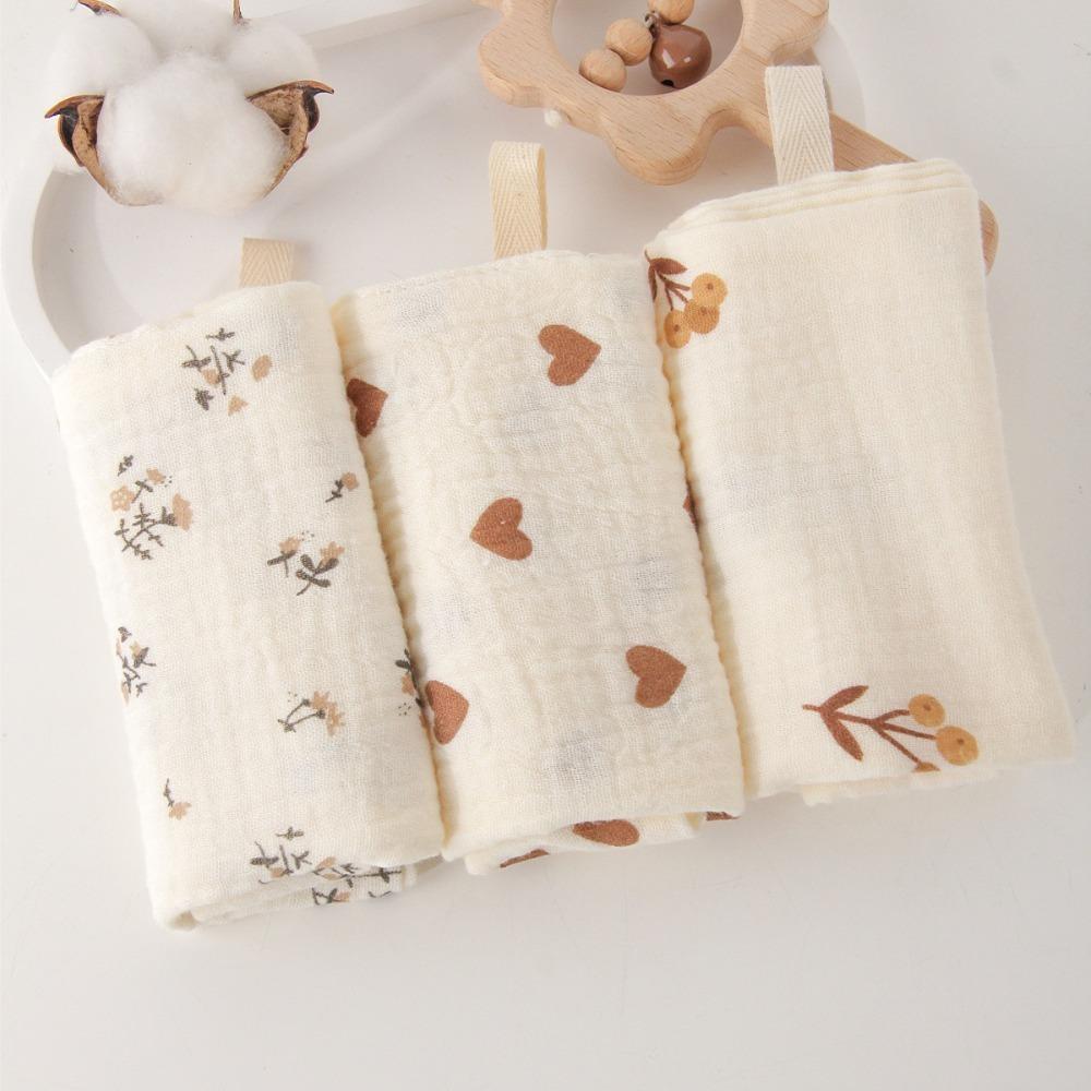 New 4-Layer Pure Cotton Baby Cotton Washcloth Soft Absorbent Square Towels Gauze Cotton Baby Towels Newborn Burp Cloth