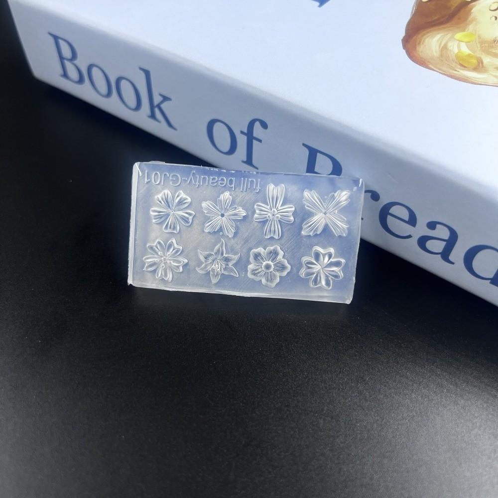 

Transparent Silicone Nail Mold Pink Floral Shape 3D Nail Mold New Flower Nail Mold Nail Carving A