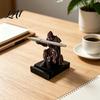 Scratch-resistant Desk Accessory Kneeling Knight Pen Holder 3D Printed Armor Warrior Unique Ninja Decor Organizer Executive Rest for Office,