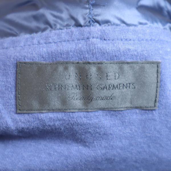 UNUSED Made In Japan Nylon Jacket Navy Blue Pullover Hood Men's Used