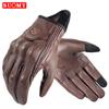 Full leather locomotive gloves men's and women's motorcycle riding equipment touch screen wear-resistant gloves cross-border