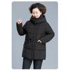 Thickened Cotton Padded Winter Jacket for Middle-Aged Women, Long Down Coat for Extra Warmth