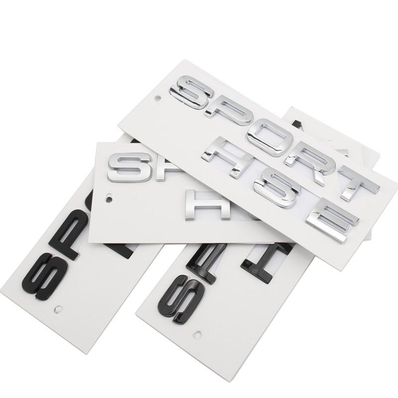 1Pc 3D ABS Logo Sport HSE Emblem Letters Car Trunk Badge For Land Rover Range Rover L320 Discovery Sport HSE Sticker Accessories