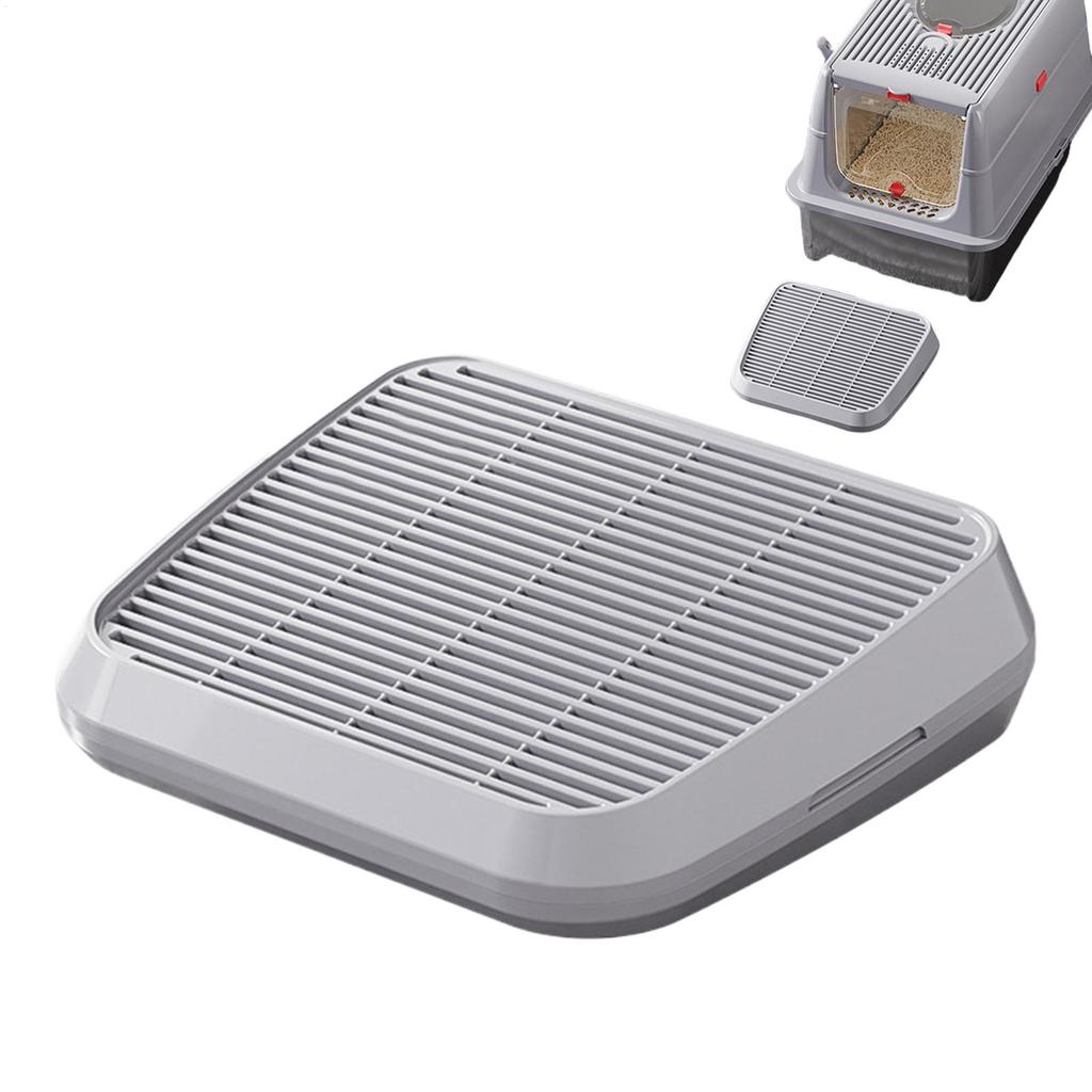 Pet Litter Box Step Cat Litter Catcher Ramp Box Anti Tracking Trapper Tray With Filter Function Non Slip Double Layer Pet Supply