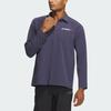 adidas Aeroready Langarmshirt Unifarbe Logo Outdoor Schnelltrocknend Sportshirt Herren Tops Dunkelblau IP0733