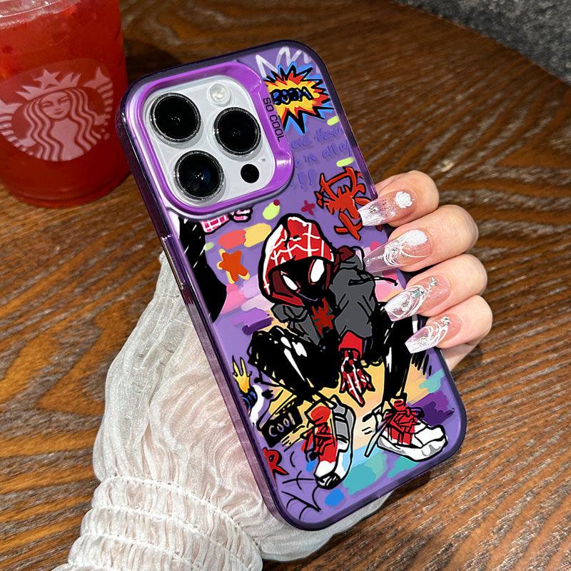 Cool Marvel Spider Man Phone Case for iPhone 15 14 13 12 11 Pro Max XR XS X 7 8 Plus Silicone Plain Multistep Cover