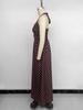 2026 Sexy Retro Polka Dot Halter Neck Dress: European & American Style, Slim Fit, Deep V-neck, Spaghetti Straps.