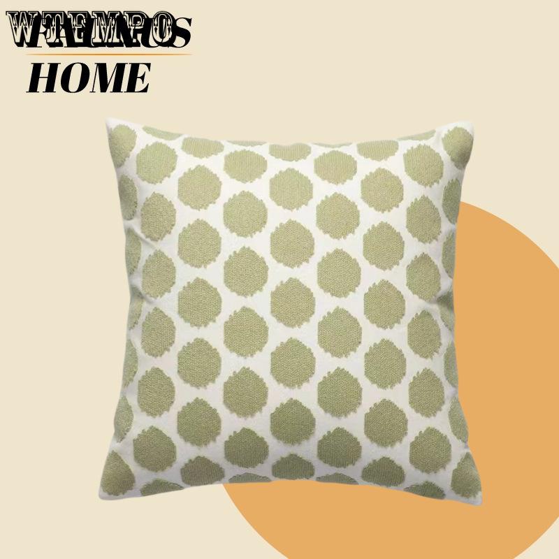 WTEMPO Green Leaf Sunflower Living Room Sofa Embroidery Cushion Throw Pillowcase