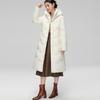 Giacca Lunga da Donna Invernale in Piuma d'Anatra e Cotone con Cintura Spessa Calda Lusso Slim Parka con Cappuccio