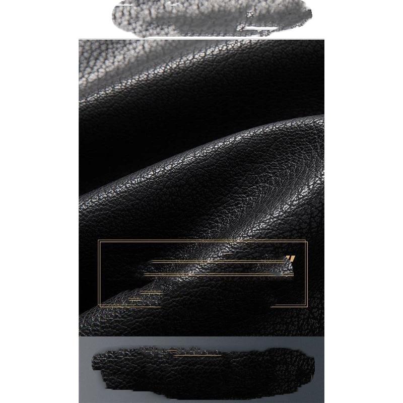 Herren Herbst und Winter mit dicker Samtisolierung und warmer Lederjacke