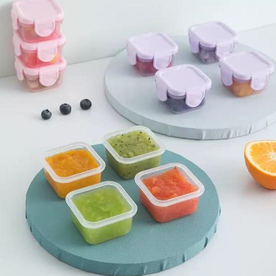 Yousheng 6Pcs/Set Mini Food Storage Box Portable Condiment Box with Leakproof Lid Reusable Airtight Sauce Containers for School Picnic Outdoor