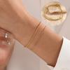 CARLIDANA Simple PVD 14K Gold Plated 316L Stainless Steel Wide Length Round Round Snake Chain Bracelet Jewelry For Women