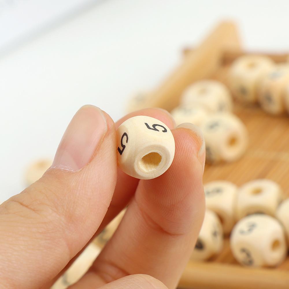 100pcs/lot Number Jewelry Making Square Alphabet Letter Wooden Bead Beads
