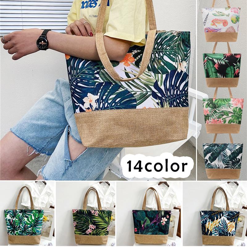 Summer Beach Holiday Shopping Handbag Travel Shoulder Print Pattern Unisex