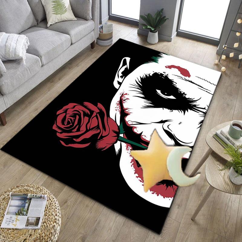 Cool clown Pattern Office Rug Chair Mat, Game Carpet, Suitable for Front Door, Bedroom, Living Room, Desk, Holiday Gift