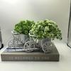 1pc Vintage Mini Bicycle Model with Flower Basket, Faux Greenery for Farmhouse Charm, Perfect Photo Prop & Desk Decor