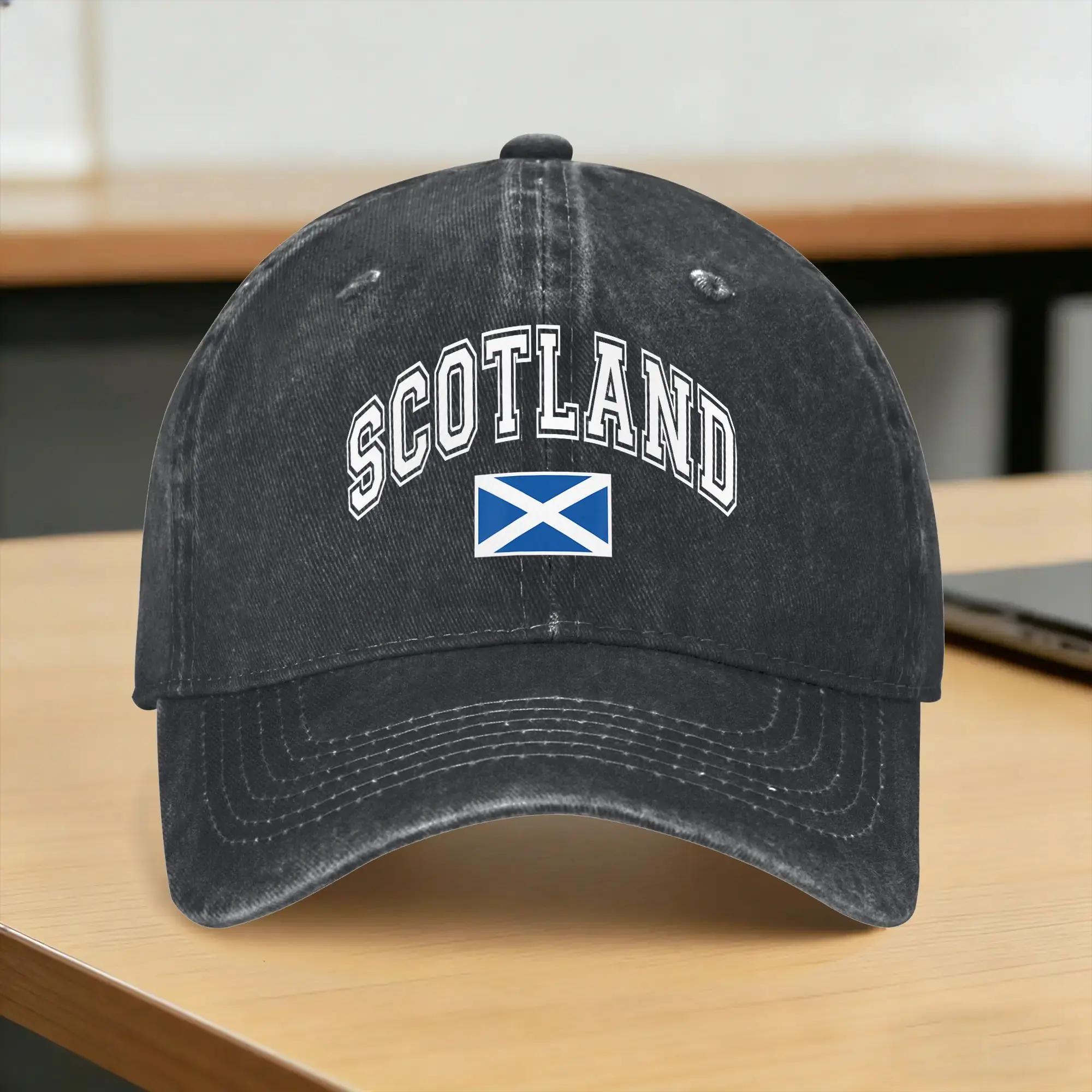 Washed Baseball Cap Scotland Flag Vintage Scottish Pride Rampant Heraldry Lion Spring Trucker Hat Cool Sports Sun Baseball Caps One Size