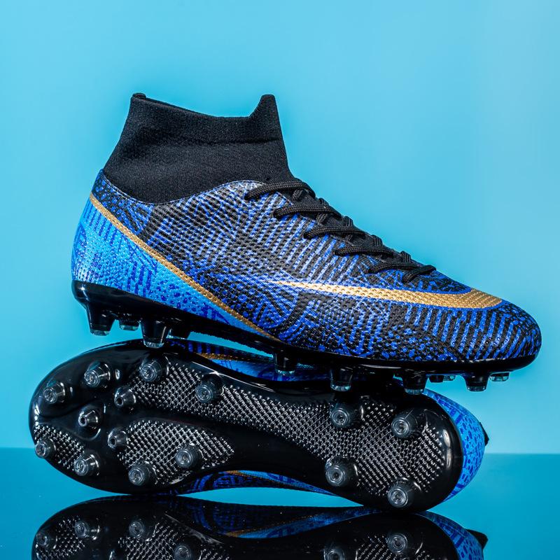 2398 High-top Football Shoes Men and Women Children Broken Nails Artificial Turf Long Nails Student Competition Training Shoes