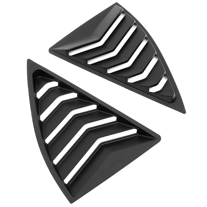 For Chevy Camaro 2009-2015 ABS Plastic Window Quarter Louver Scoop Cover Side Vent Shutter Trim Exterior Adhesive Accessories