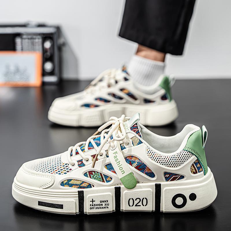 

Summer parent-child couple shoes breathable 2025 new mesh boys and girls net shoes sports casual board shoes summer tide 31-38 Buttons