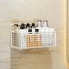 Multifunctional Bathroom Organizer Shelf No-Punch Household Wall Mounted Bedside Hanging Basket Student Dormitory Storage Rack