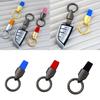 Leather Keychain Ergonomic Grip Design Metal Keyring Accessory for Daily Carry Metal Construction Key Holder