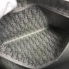Dior D Logo Tasche Oberer Griff Breite Tasche D Schnalle Handtasche Leder Weiß