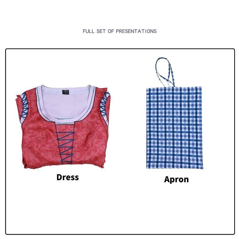 

Princess White Snow Cosplay Costume Maid Uniform Halloween Party Gift Fashion 3XL