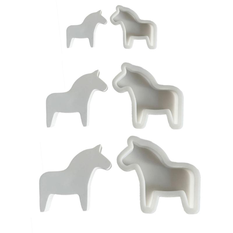Horse Shaped Resin Molds, Animal Resin Molds for DIY Candle Craft Gypsum Ornaments Cake Fondant Decorations Baking