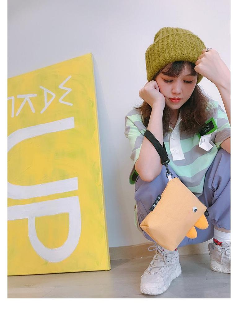 Three-Color Patchwork Women's Canvas Phone and Coin Clutch - Cute, Funny, Handheld Bag for Summer 2021