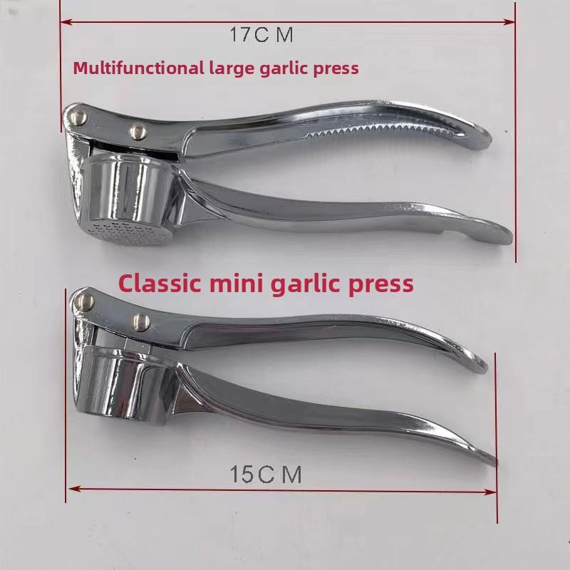 Thickened Alloy Manual Garlic Press, Garlic Masher, Garlic Peeler, Ginger Juice Press, Kitchen Utensils, Set of 2