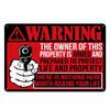 Funny Warning Sign Metal Sign Tin Sign Wall Decor No Trespassing Sign Metal Painting Wall Sticker Vintage Metal Tin Plate