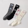 Child Girls' Cotton Long Socks Spring Summer Sweet Bow Princess Calf Socks for Kids Korean Knee High Baby Elegant Sock 1-12Years