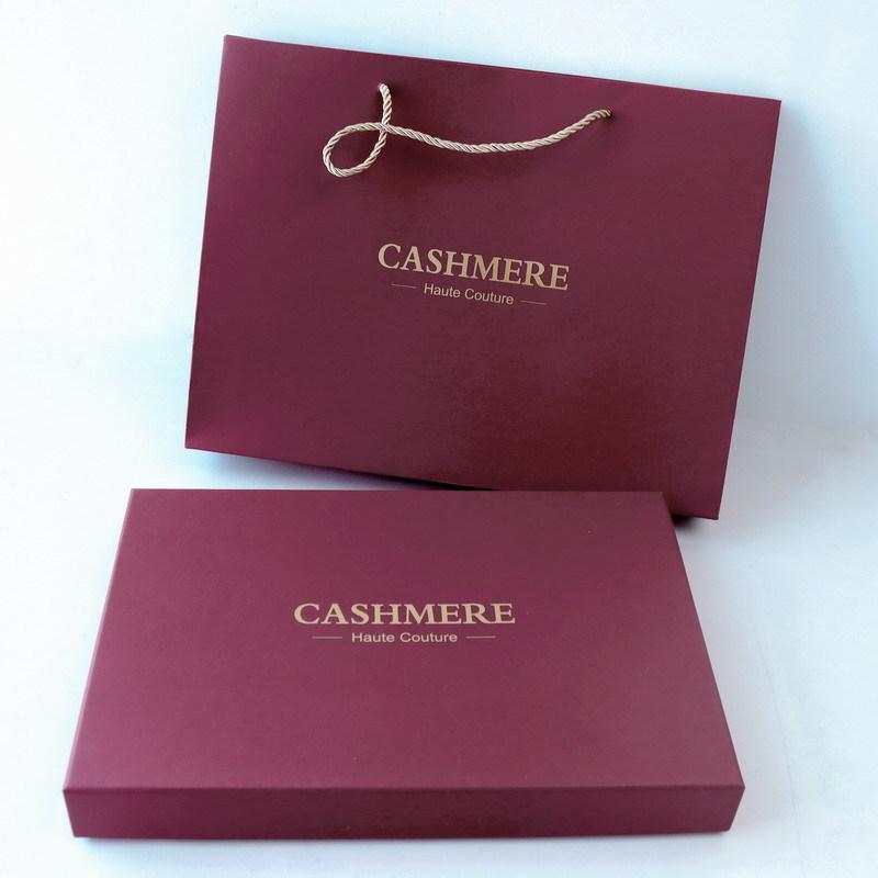 Burgundy high-end rectangular high-end boutique series scarf gift box women s silk scarf box factory direct sales batch