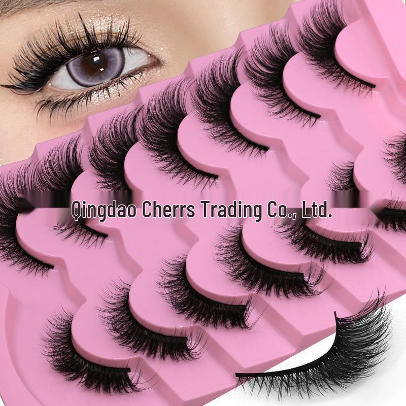 

Slanted Fox-Eye False Eyelashes: 7-Pair Set for European & American Style